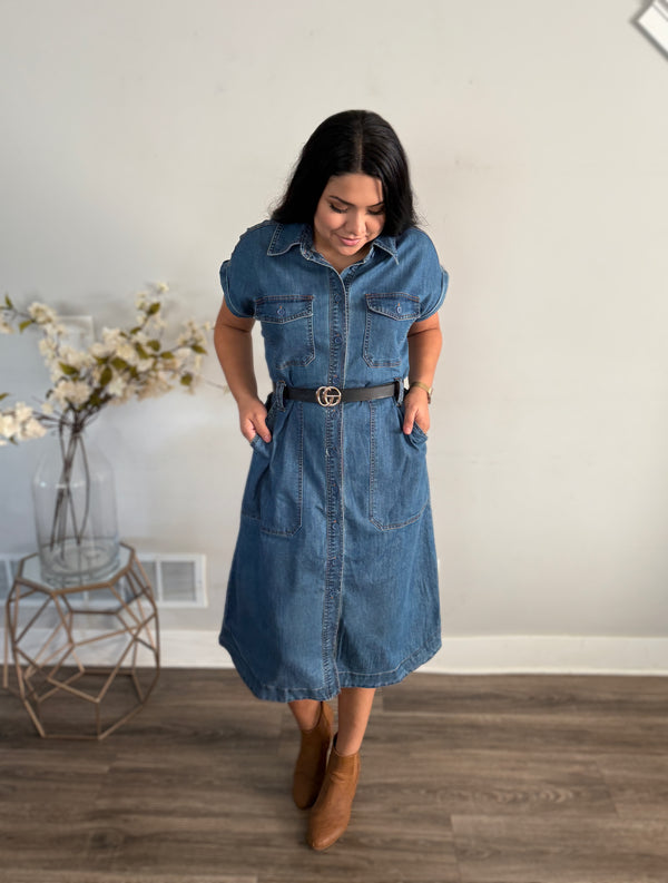 The Harper Denim Dress