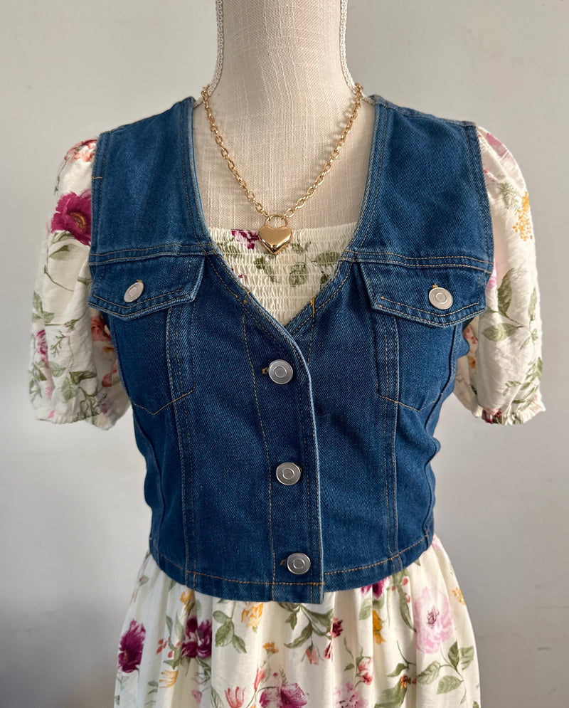 The Mesa Vest - Dark denim - The Darling Style 