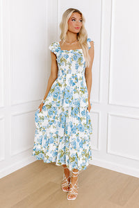 The Rose Garden Dress - Blue