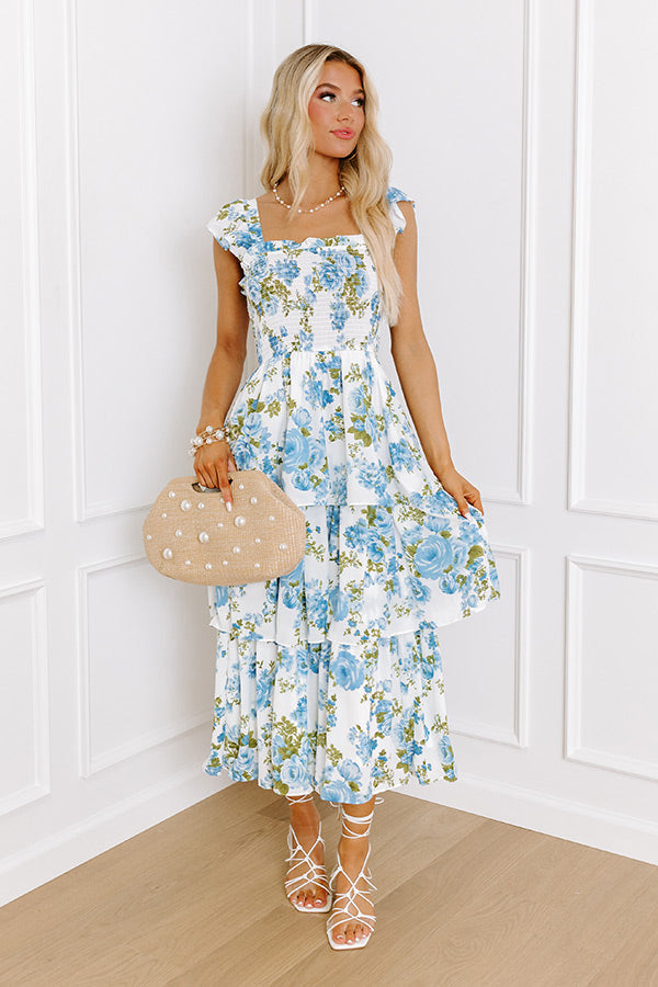 The Rose Garden Dress - Blue