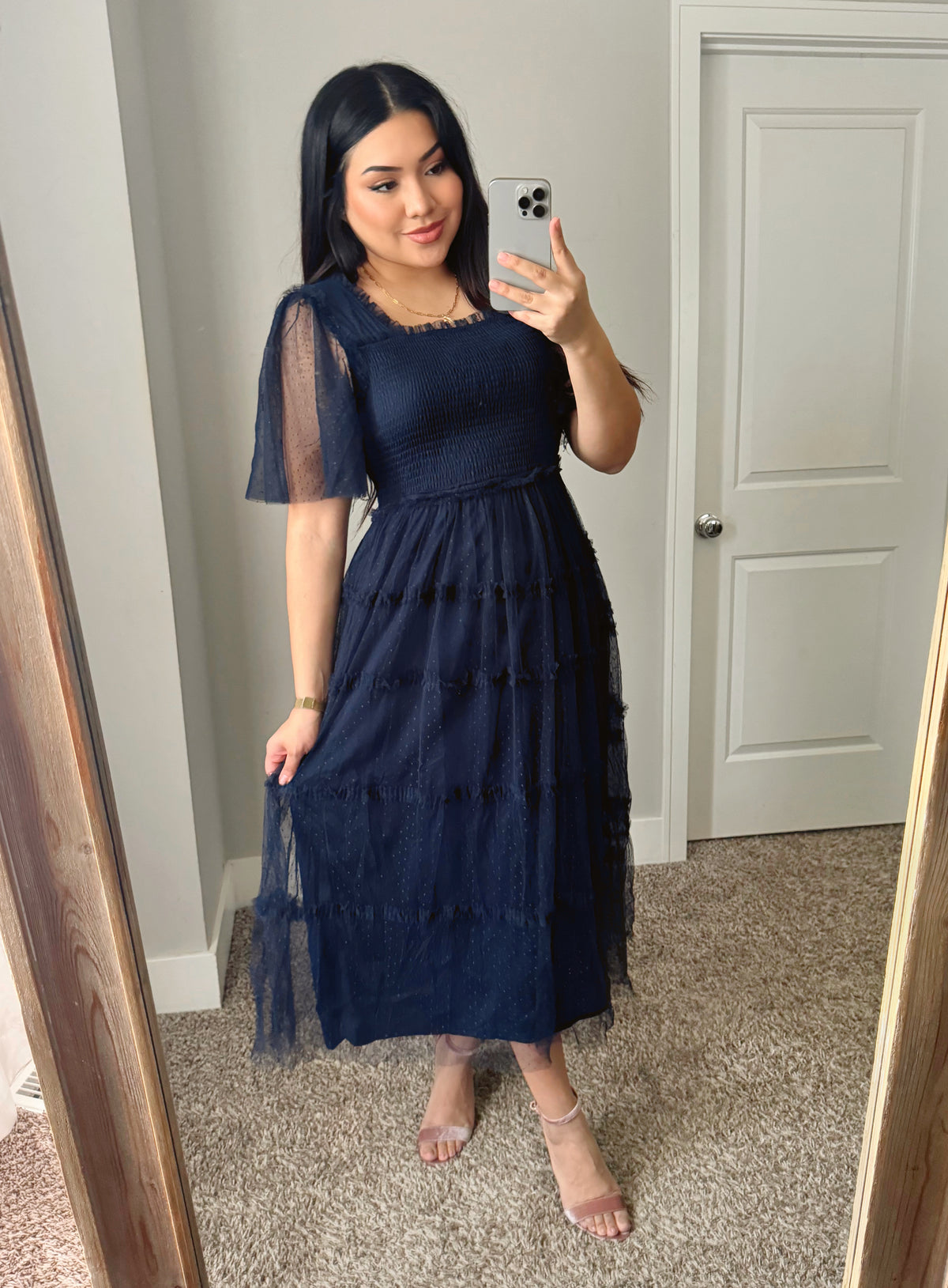 Yours Truly Dress - Navy