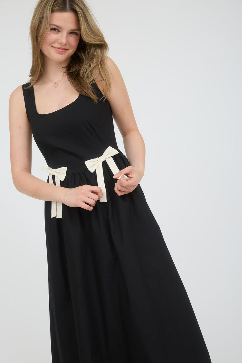 The Darling Black Bow Dress
