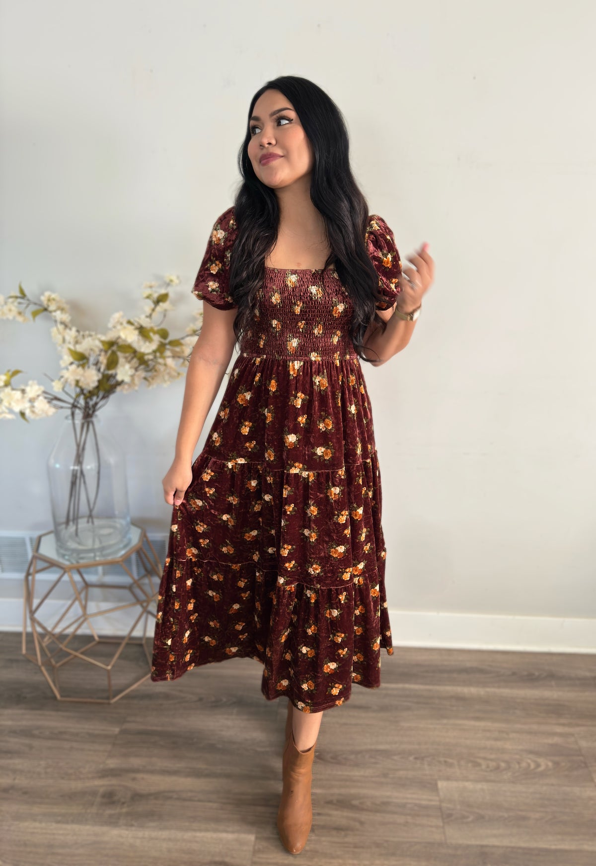 The Flora Velvet Dress