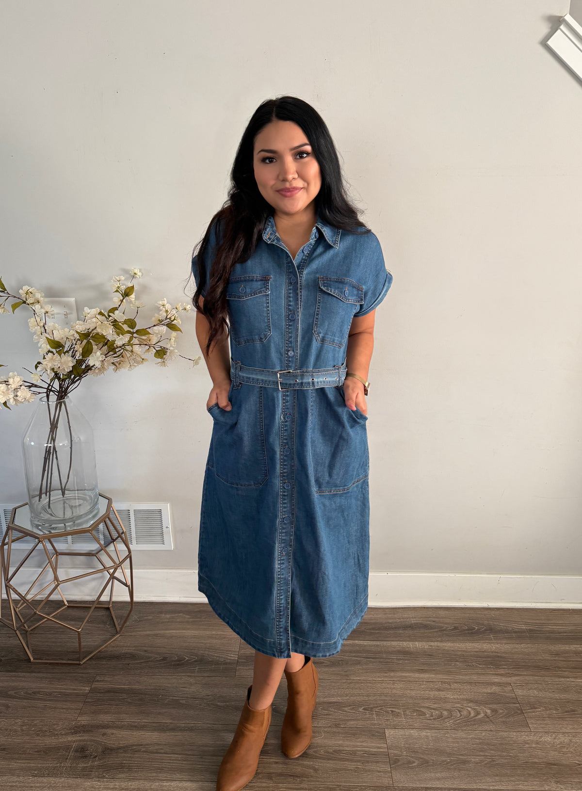 The Harper Denim Dress