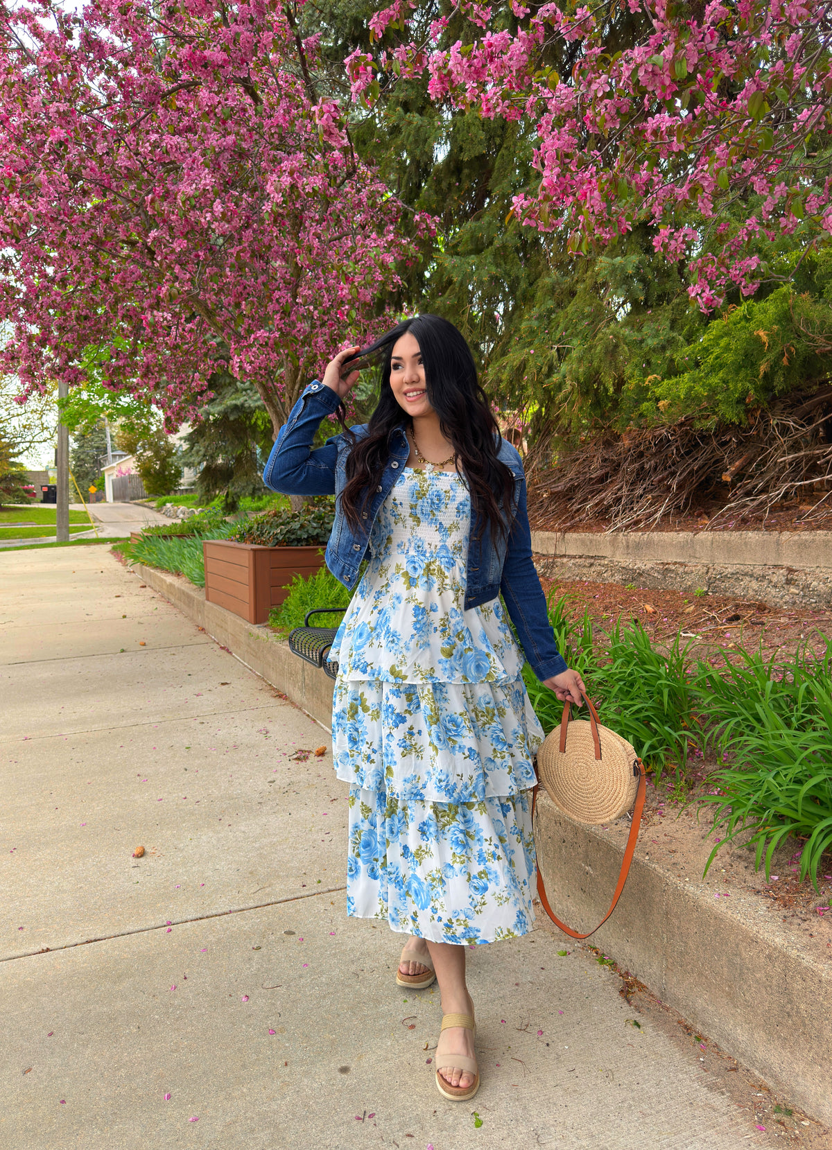 The Rose Garden Dress - Blue