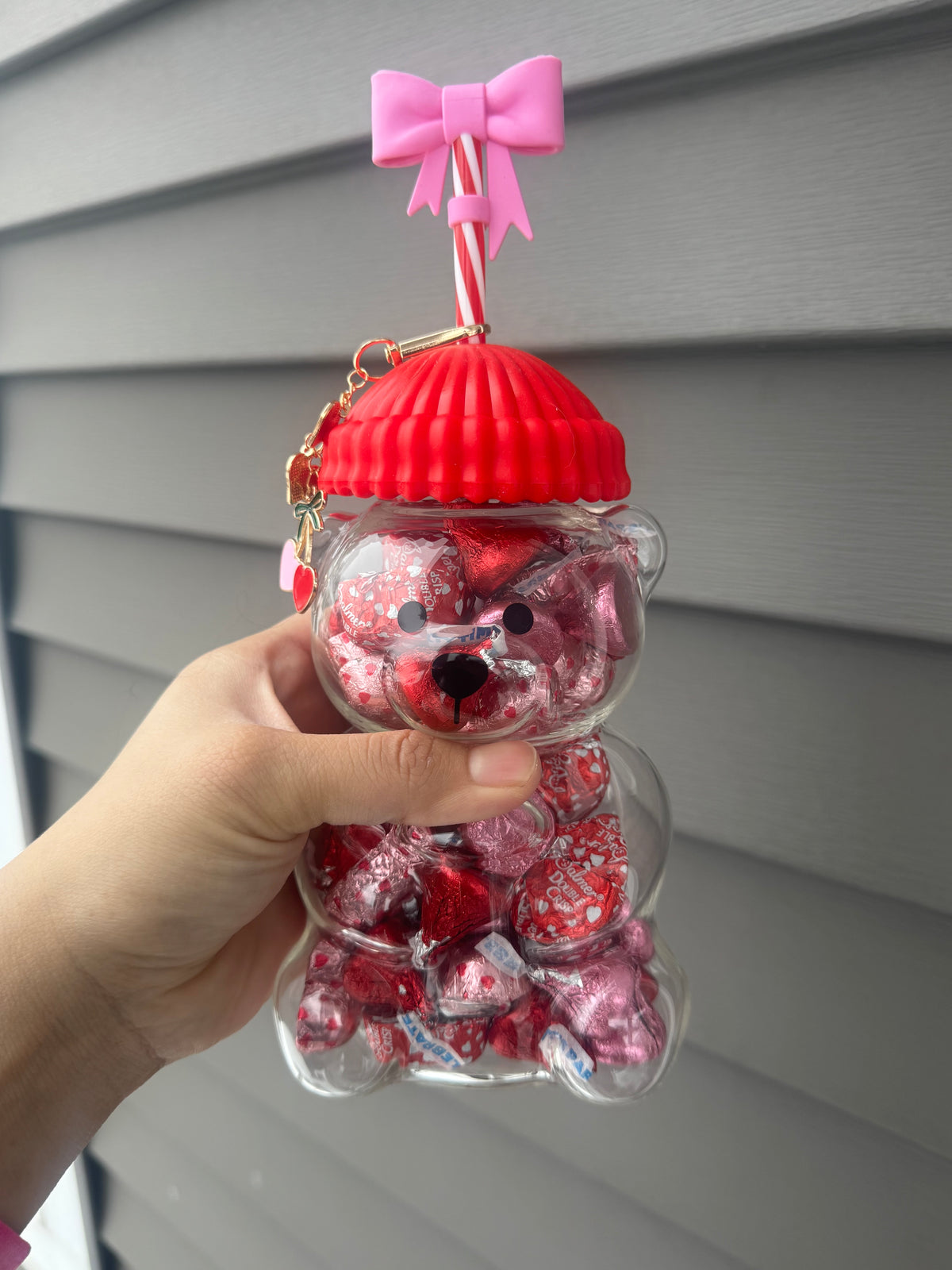 Valentine’s Glass Bear Cup (Chocolates Not Included)