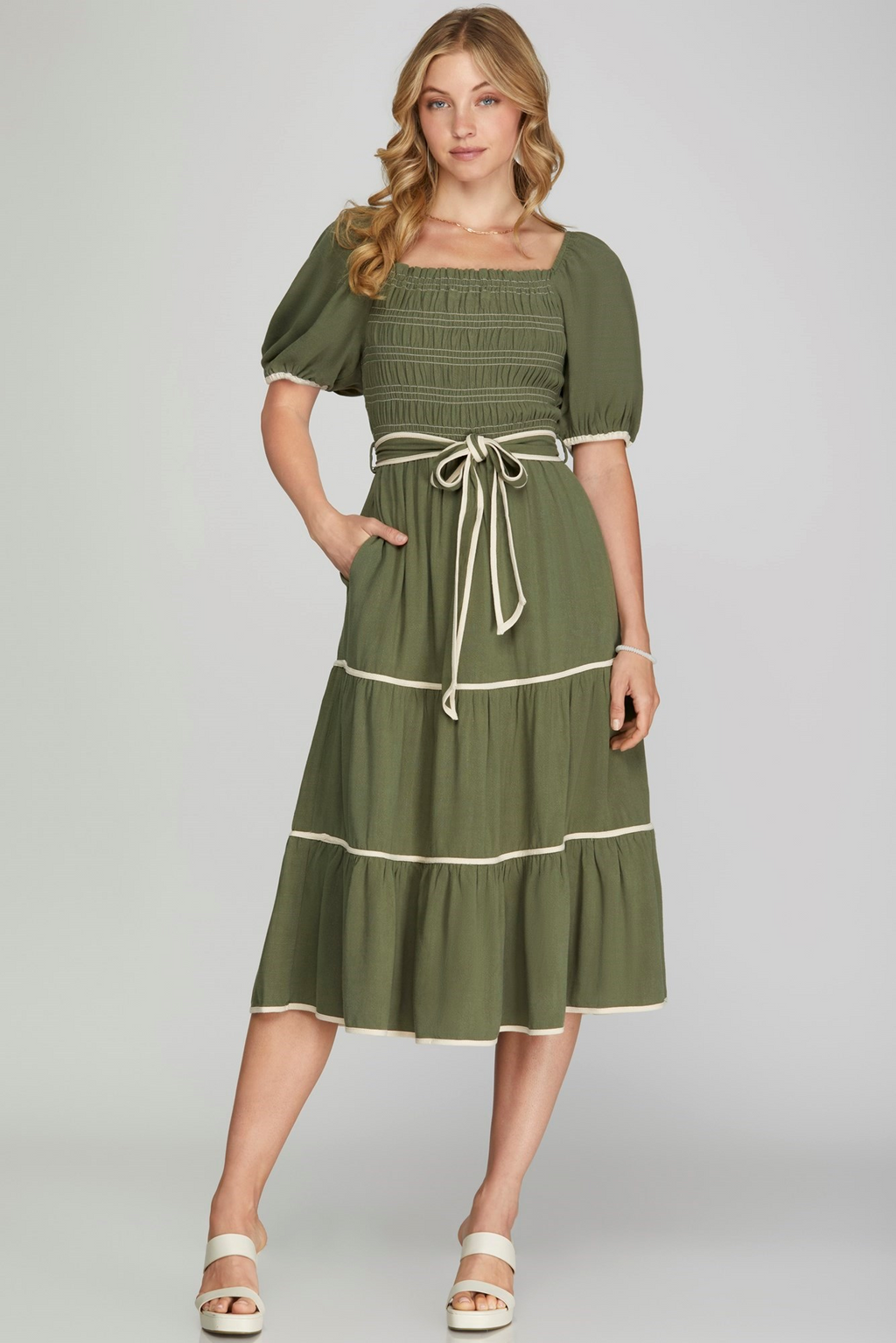 The Ruby Dress - Olive