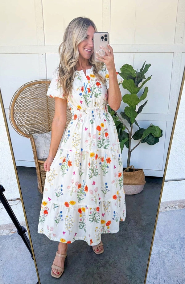 The Garden Stroll Dress - Ivory - The Darling Style 