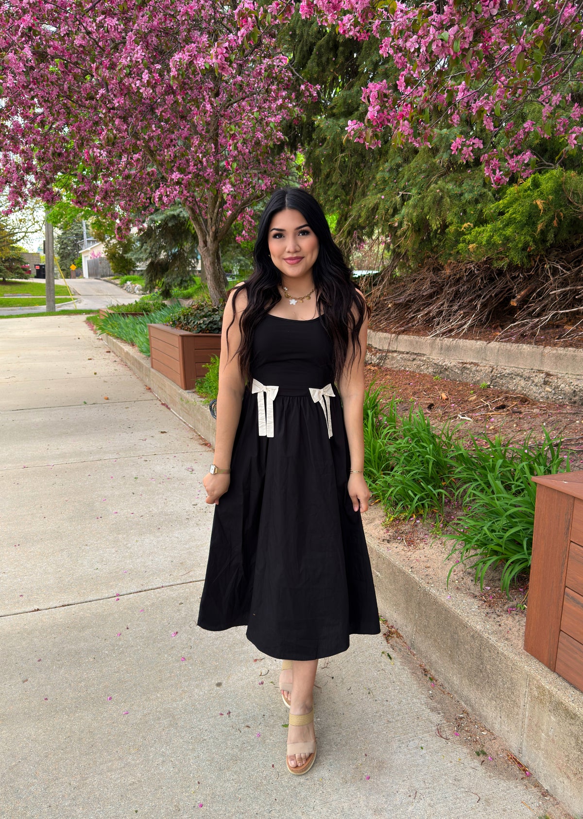 The Darling Black Bow Dress