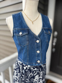The Mesa Vest - Dark denim - The Darling Style 