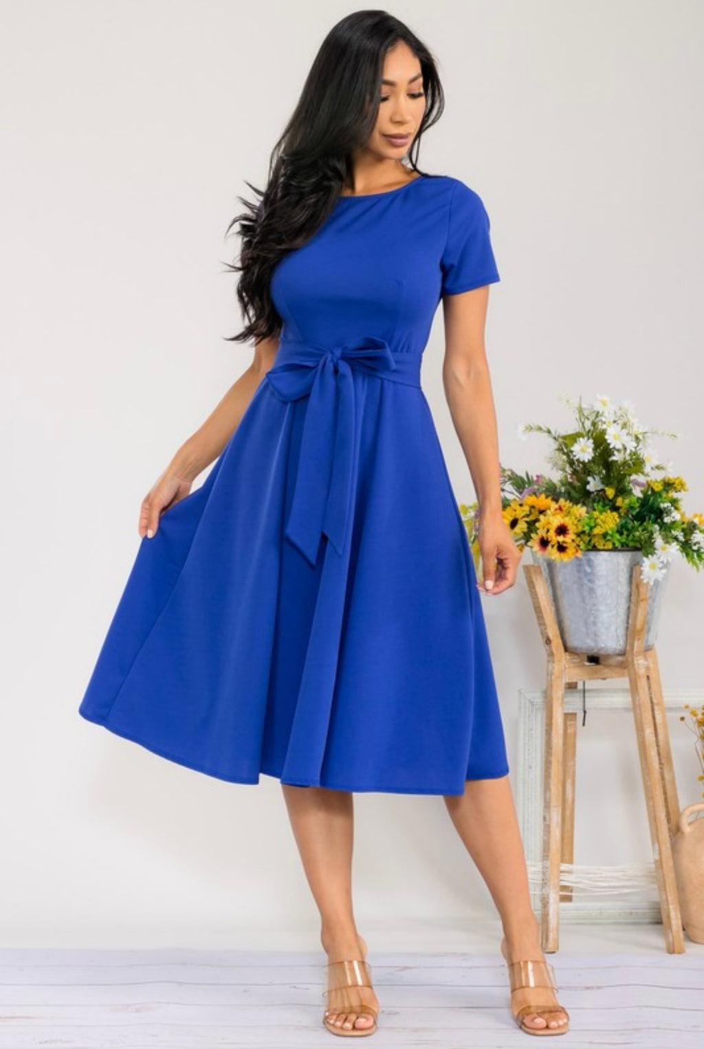 The Lush Swing Dress - Royal Blue