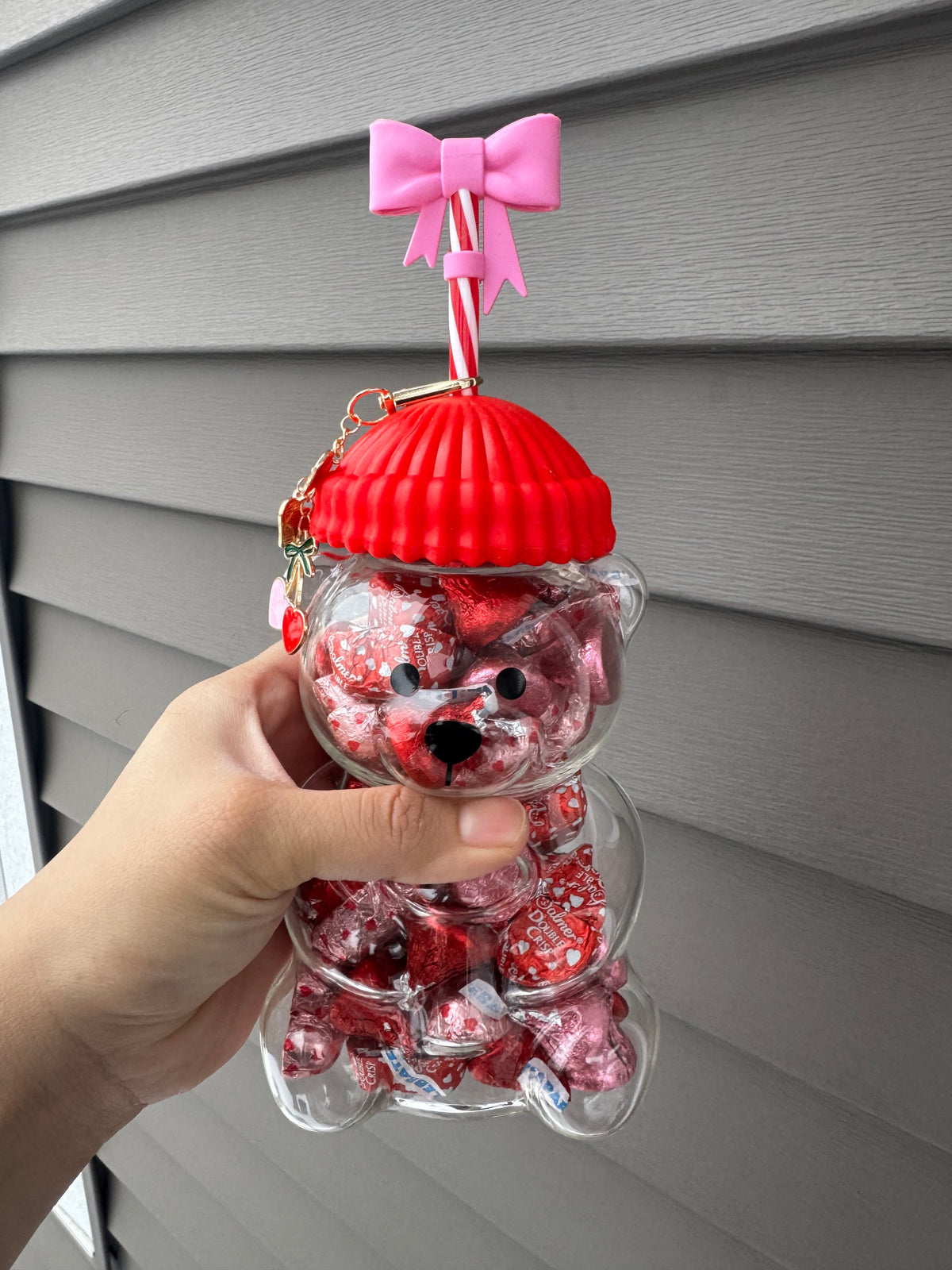 Valentine’s Glass Bear Cup (Chocolates Not Included)