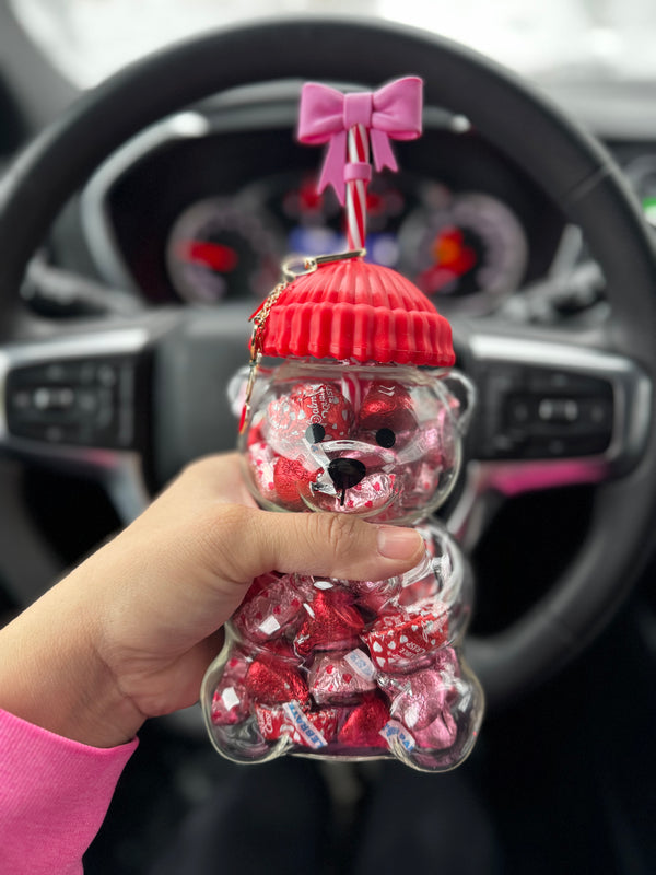 Valentine’s Glass Bear Cup (Chocolates Not Included)