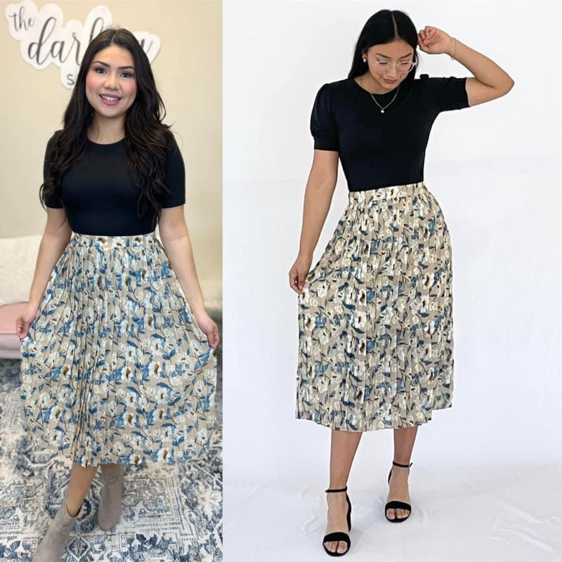 Floral skirt - Taupe