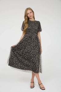 The Margaux Chiffon Dress - Black (Pre-Order)