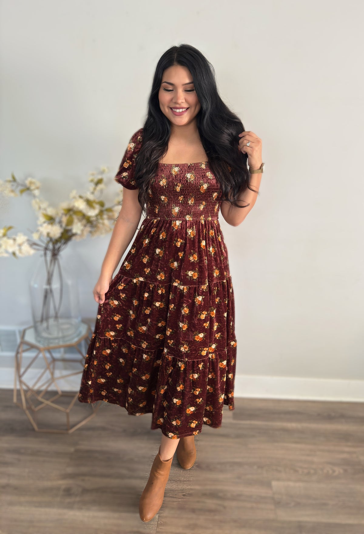 The Flora Velvet Dress