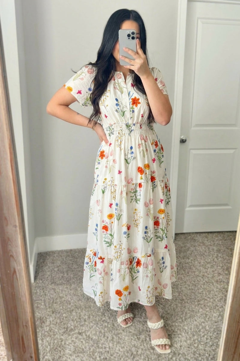The Garden Stroll Dress - Ivory - The Darling Style 