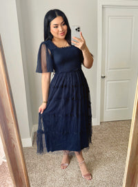 Yours Truly Dress - Navy