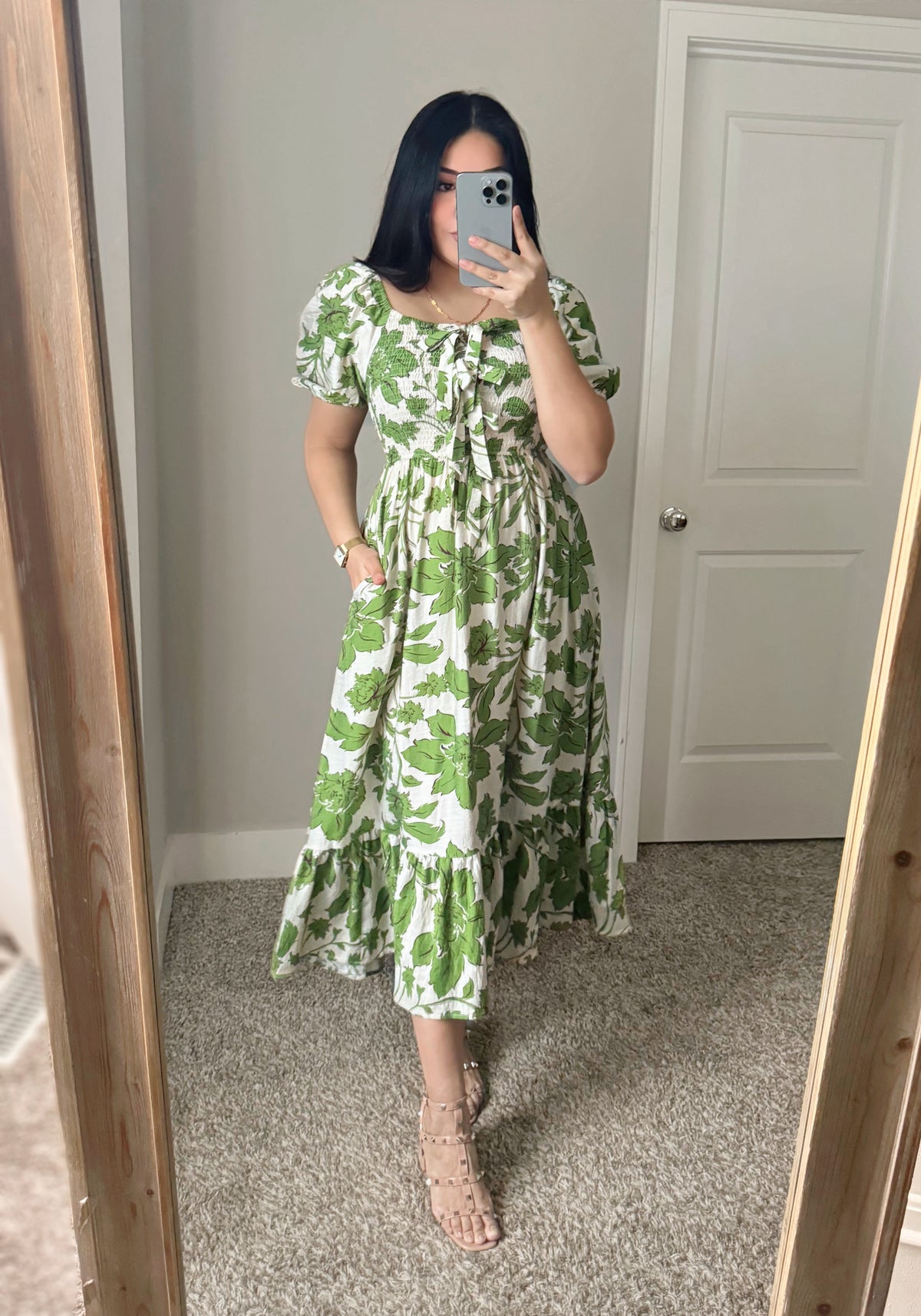 The Ribbon Ties Dress - Green