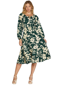 The Falling Leaves Dress - Hunter Green