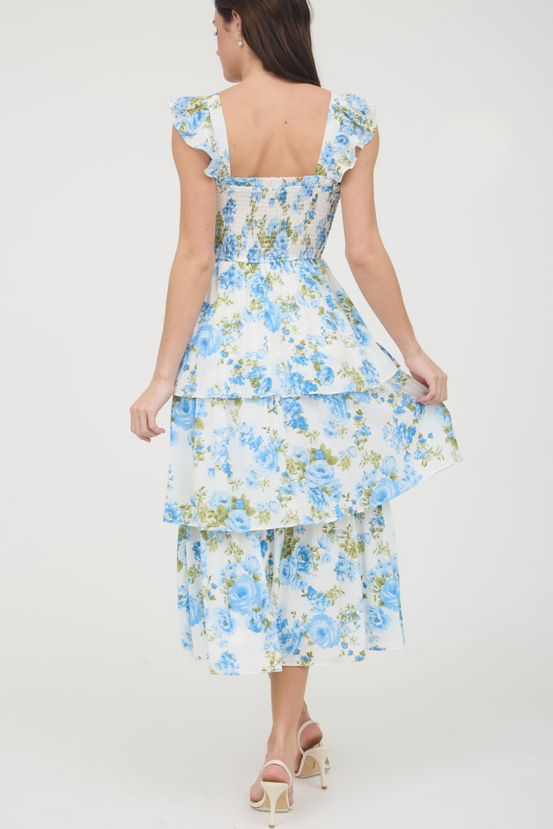 The Rose Garden Dress - Blue