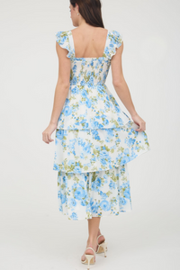 The Rose Garden Dress - Blue