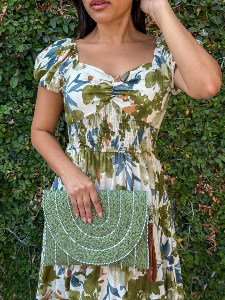 The Fern Belle Dress - Sage