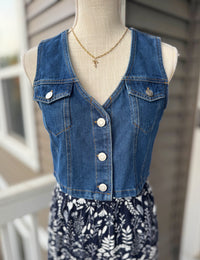 The Mesa Vest - Dark denim - The Darling Style 