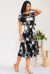 The Dalia Floral Dress - Black