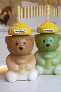 LALA Yellow Bear Glass Cup (Pre-order) - The Darling Style 