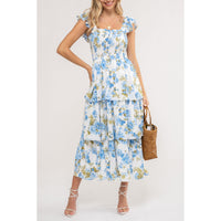 The Rose Garden Dress - Blue