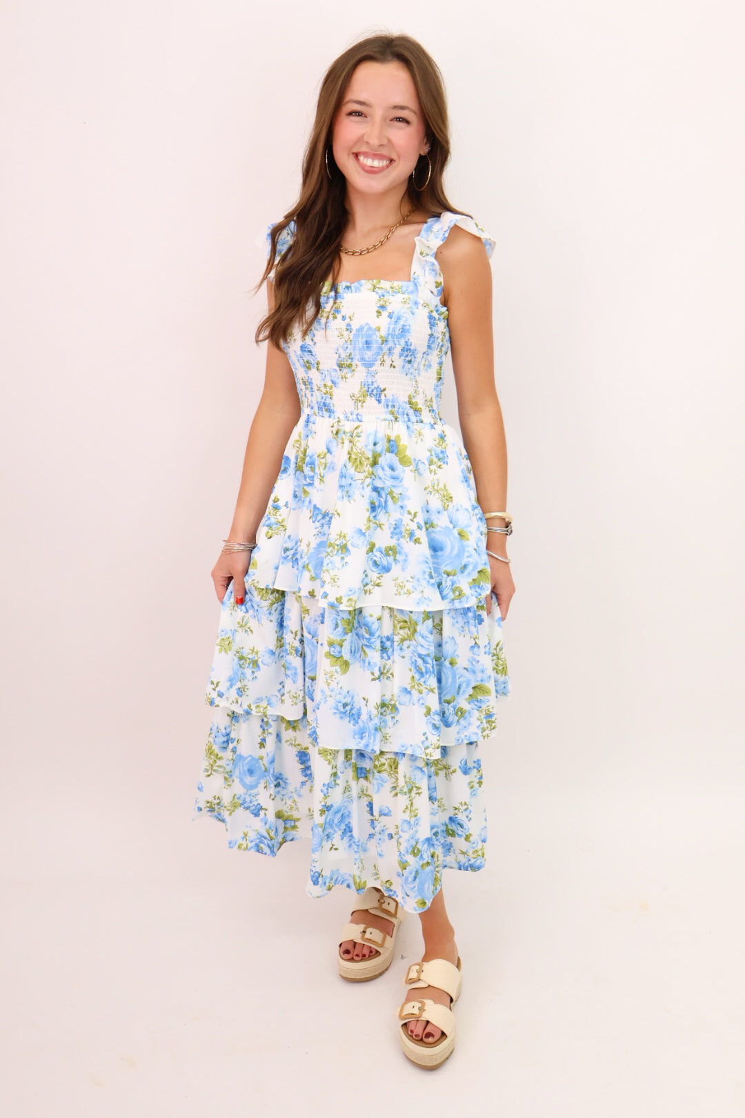 The Rose Garden Dress - Blue