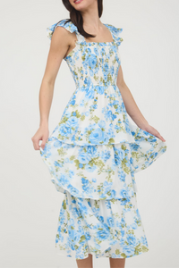 The Rose Garden Dress - Blue