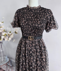 The Margaux Chiffon Dress - Black