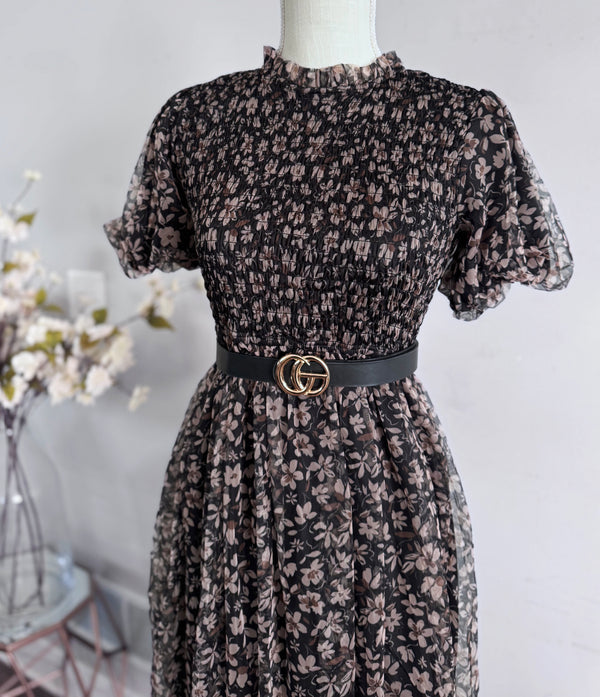 The Margaux Chiffon Dress - Black