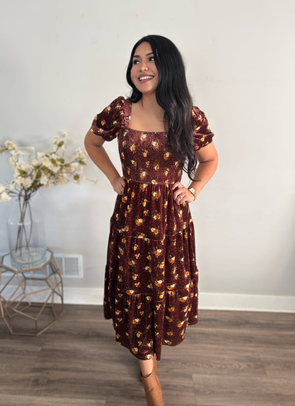The Flora Velvet Dress
