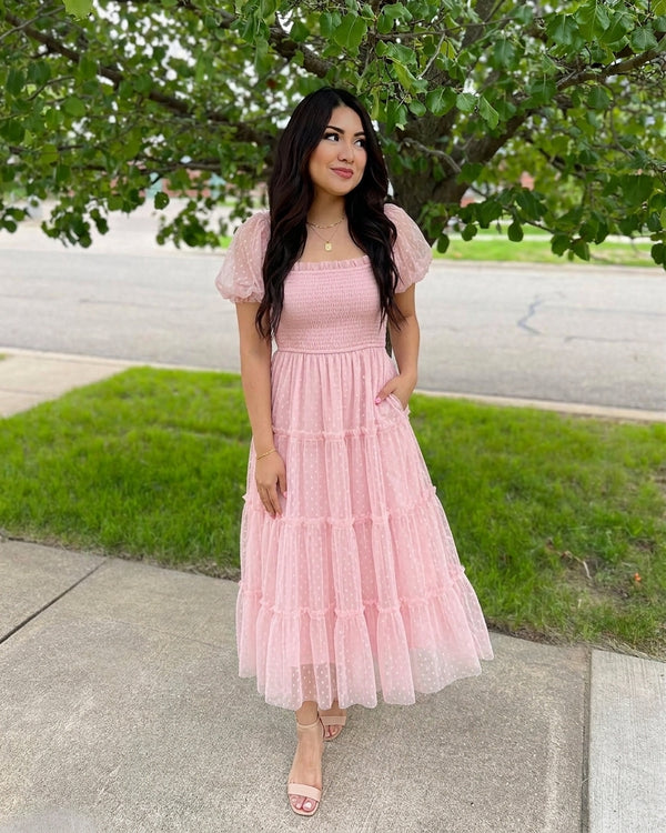 The Tulle Dreams Dress - Pink