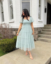 The Tulle Dreams Dress - Sage - The Darling Style 