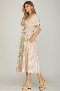 The Charming Knots Dress - Taupe