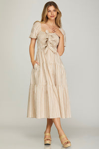 The Charming Knots Dress - Taupe