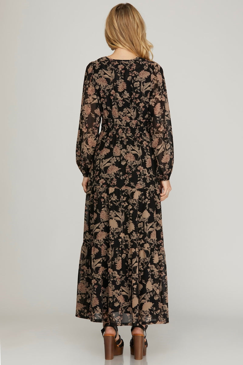 The Golden Hour Maxi Dress - Black