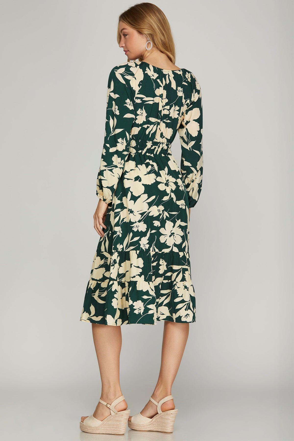 The Falling Leaves Dress - Hunter Green