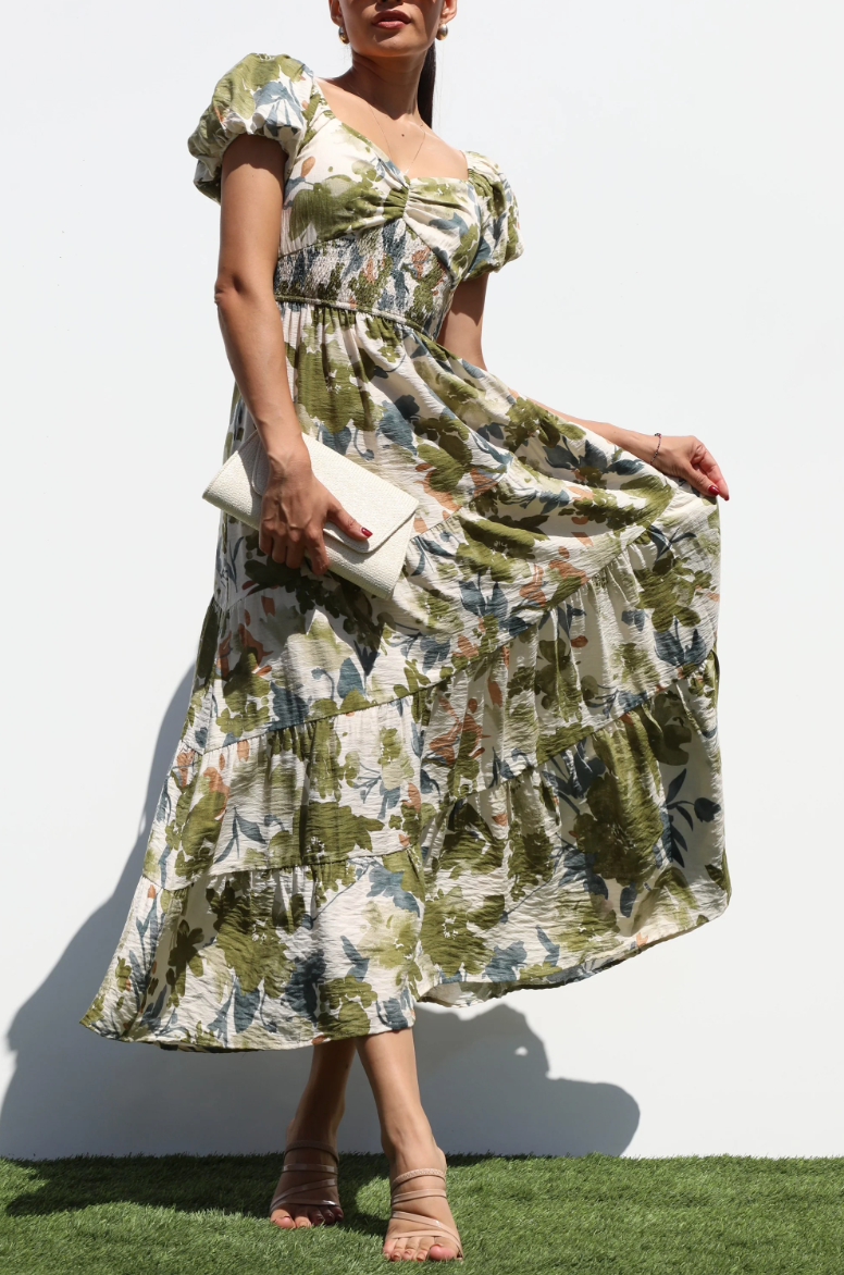 The Fern Belle Dress - Sage