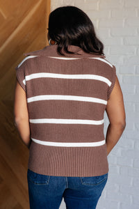 Tea Service Zip Sleeveless Sweater