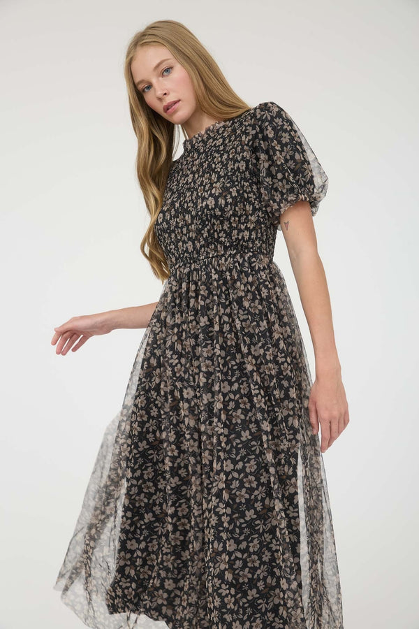 The Margaux Chiffon Dress - Black (Pre-Order)