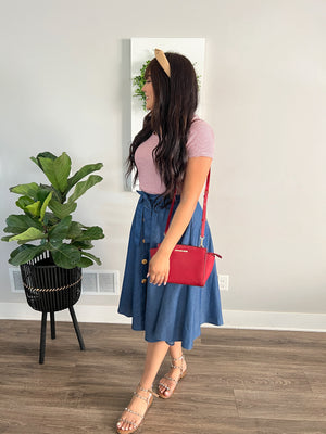 Sweetest Thing Denim Skater Skirt