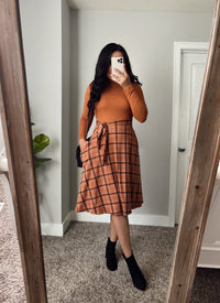 The Pumpkin Spice Dress - Rust