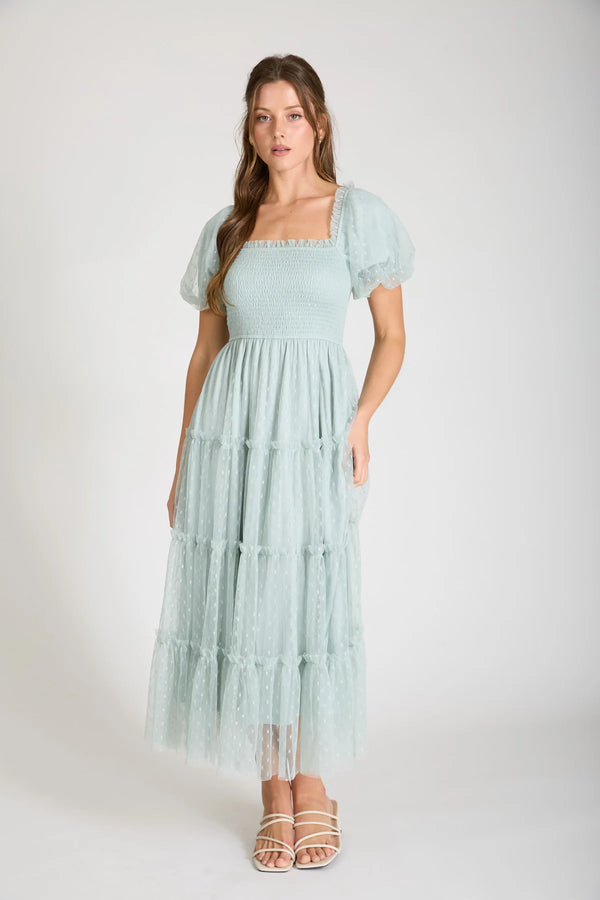 The Tulle Dreams Dress - Sage - The Darling Style 