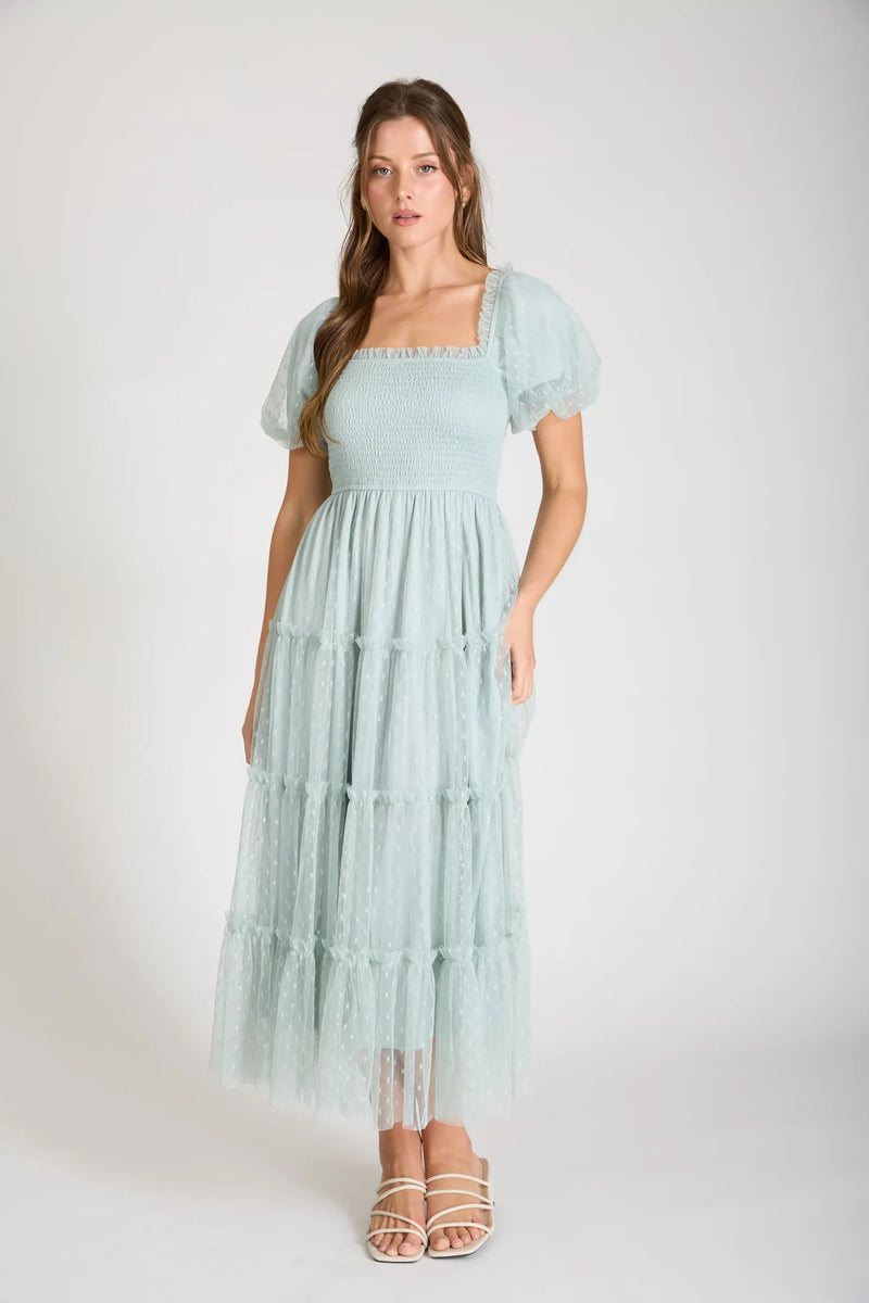 The Tulle Dreams Dress - Sage - The Darling Style 