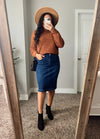 The Classic Everyday Skirt - In Dark Denim